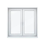 Пластиковое окно двухстворчатое 1300×1400 мм